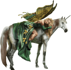 Fairy - Fairy On A Horse - Free PNG