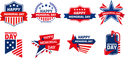 Blue Memorial Sleeve Color Logo Day - Free PNG