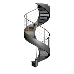 Download Spiral Staircase Design And - Transparent Stairs Png Spiral