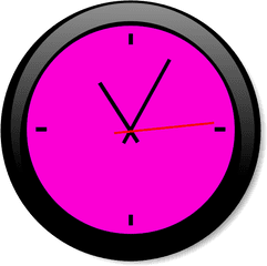 Download Clock Clipart Pink Png Image With No Background - Pink Clock Transparent Background