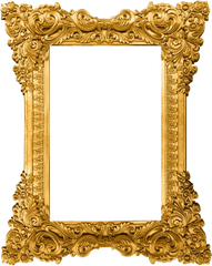 Gold Pattern Frame Png Clipart Mart - Gold Picture Frame Png