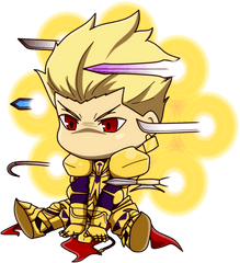 Fate Zero Gilgamesh Chibi Transparent - Gilgamesh Chibi Png