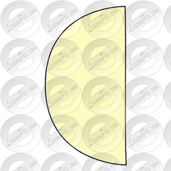 First Quarter Half Moon Picture For Classroom Therapy Use - Circle Png