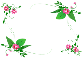 Vector Corner Flowers PNG Free Photo