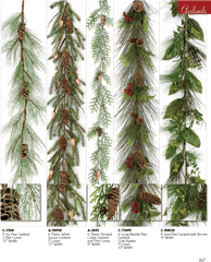 Garland Png - Long Pine Needle Garland Artificial White Long Needle Pine Garland