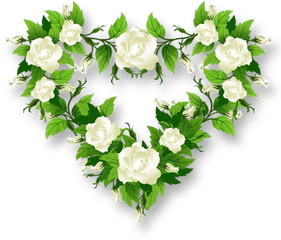 Rose Heart Png Transparent Image - Rosas Brancas Em Png