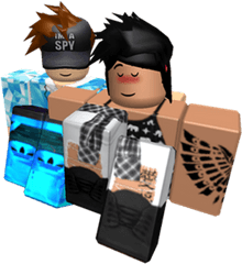 Download Hd Blushing Roblox Robloxgfx Freetoedit - Boy And Girl Roblox Png