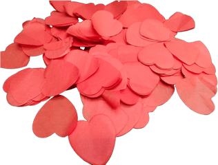 Red Love Heart Paper Confetti - Artificial Flower Png