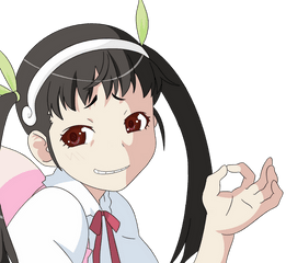 Smug Anime Girl Face Posted - Hachikuji Ok Png