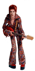 Bowie David Starman - David Bowie Playing Guitar Png