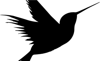 Flying Silhouette Hummingbird Free Clipart HQ - Free PNG