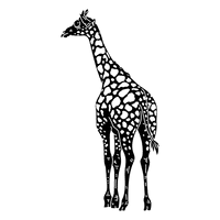 Giraffe Vector Silhouette PNG Image High Quality