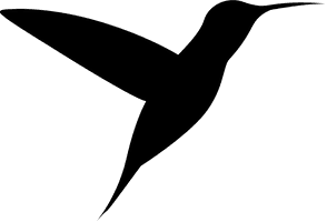 Silhouette Black Hummingbird PNG File HD