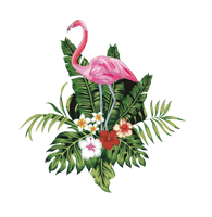 Vector Flamingo Bird Flower Free Transparent Image HQ - Free PNG