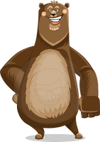 Smiling Vector Bear Download HQ - Free PNG