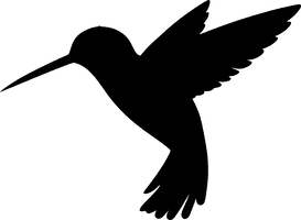 Silhouette Black Hummingbird Free HD Image - Free PNG