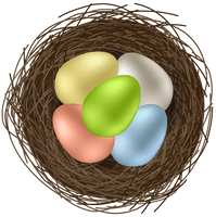 Eggs Nest Bird Colorful Download Free Image - Free PNG