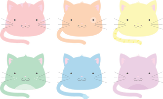 Pink Pastel Medium Whiskers Sized To Cats - Free PNG