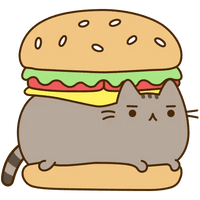 Food Telegram Pusheen Hamburger Cat HQ Image Free PNG