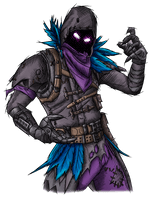 Purple Character Fictional Royale Fortnite Battle Drawing - Free PNG