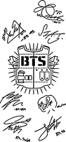 Kpop Bts Samsung Black White Galaxy - Free PNG