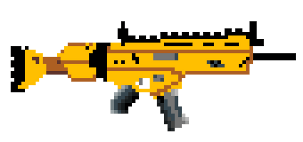 Art Weapon Yellow Royale Fortnite Battle Pixel - Free PNG