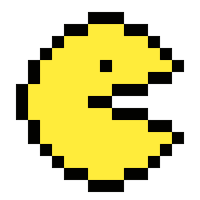 Art Text Pacman Yellow World Pixel - Free PNG