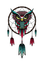 Owl Dreamcatcher Wallpaper T-Shirt China Wind - Free PNG