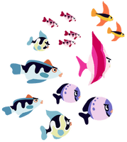 School Of Fish Transparent Image - Free PNG