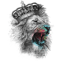 Head Crown T-Shirt Lion Iron-On Lion'S - Free PNG