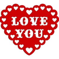 I Heart You Love Word - Free PNG