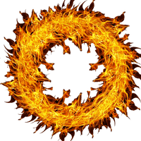 Real Light Circle Flame Fire - Free PNG