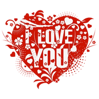 I Heart You Love Word - Free PNG