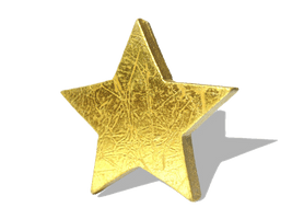 3D Gold Star Hd - Free PNG