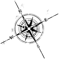 Rose Symbol Tattoo Compass PNG Download Free