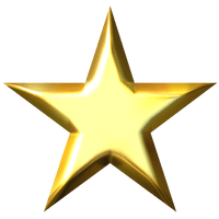 3D Gold Star Picture - Free PNG