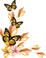 Butterfly And Flower Butterflies Vector Borders Flowers - Free PNG