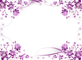 And Picture Flower Purple Frames Borders Border - Free PNG