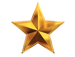 3D Gold Star File - Free PNG