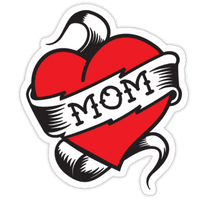 I Love Mom Heart Tattoo - Free PNG