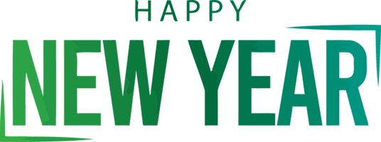 New Year Green Text Font For Happy 2020 - Free PNG