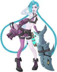 Download Hd Jinx Png Image - League Of Legends Jinx Png