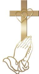 Download Sticker Hands Cross Methodism Prayer Praying Others - Praying Hands With Cross Png