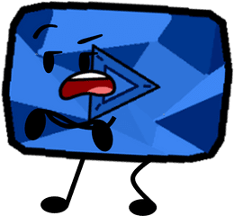 Download Emerald Play Button But Its Sapphire Pose - Youtube Sapphire Play Button Png