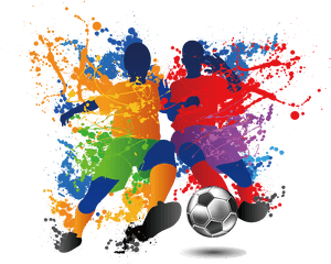 Crazy Coated Color Football Illustration Player Futsal - Futsal Player Futsal Vector Png