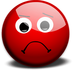 Sad Transparent Png Picture 826312 - Emoji Red Sad Face