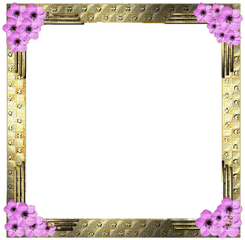 Frame Gold Flowers Png - Picmix Picture Frame