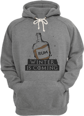 Winter Is Coming Grey Premium Hoodie - Plain Hoodie Gray Hoodie Png