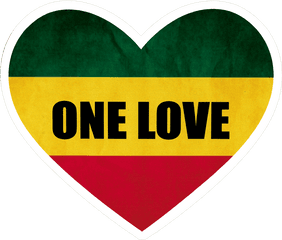 One Love Heart - Small Bumper Sticker Decal One Love Heart Png