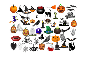 Halloween Elements PNG Free Photo